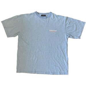 Balenciaga Political Campaign Logo T-Shirt Size S Blue Designer Oversized